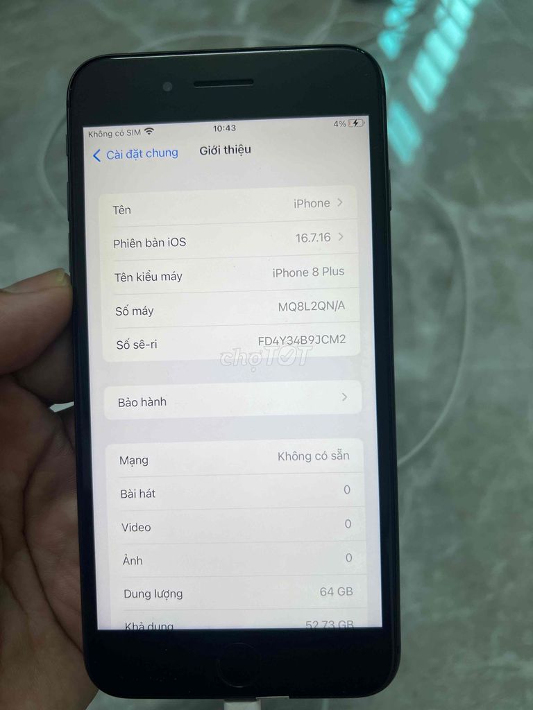 Apple iPhone 8 Plus 64GB Đen quốc tế pin 100. Mua bán Điện thoại tại Huyện Kim Sơn Ninh Bình được đăng bởi Keng  hình 1