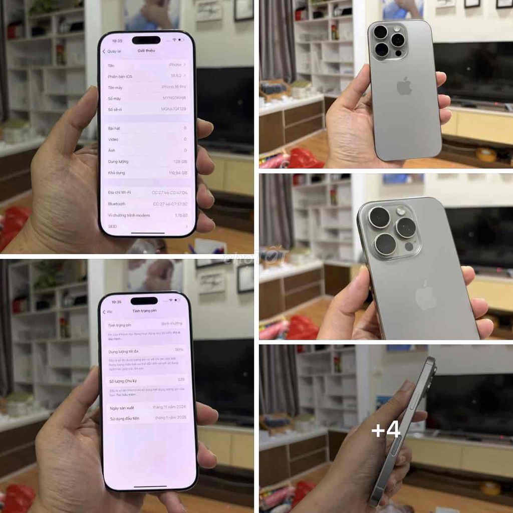 iPhone 16 Pro 128GB Titan tự nhiên 99% KENG. Mua bán Điện thoại tại Quận Thanh Xuân Hà Nội được đăng bởi Nguyễn Huy Dũng hình 1
