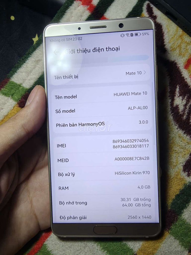 Huawei mate 10. Mua bán Điện thoại tại Quận 8 Tp Hồ Chí Minh được đăng bởi Sữa Chữa Ghế Massage hình 1