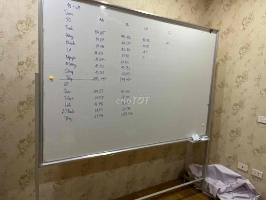 Bảng trắng Kim loại, nhựa 1.2m x 1.8m. Mua bán Đồ dùng văn phòng tại Quận Bắc Từ Liêm Hà Nội được đăng bởi Vũ tiến dung hình 1