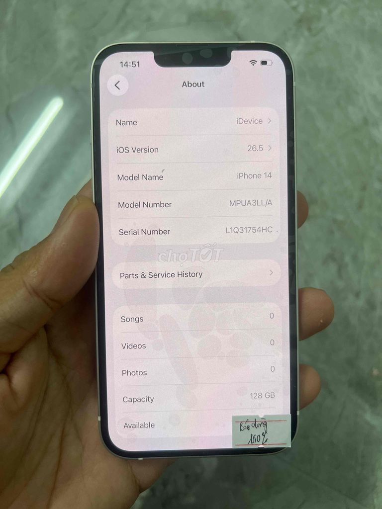 iPhone 14 128 MDM đẹp99  Trắng pin 100. Mua bán Điện thoại tại Huyện Kim Sơn Ninh Bình được đăng bởi Keng  hình 1