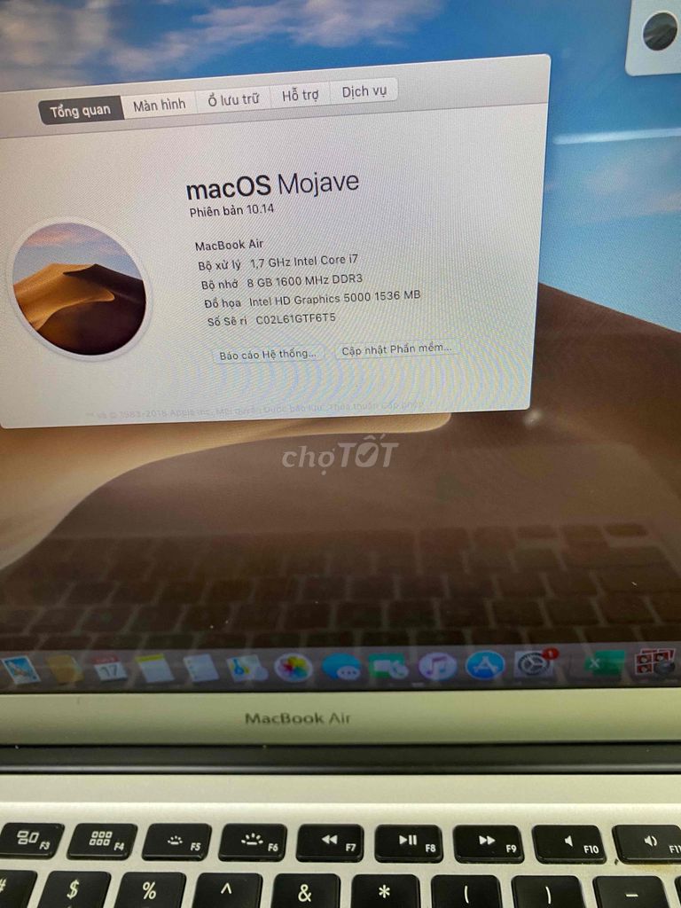 macbook air 2014 i7 ram 8 ssd 128 màn 13 inh đẹp. Mua bán Laptop tại Quận Hoàng Mai Hà Nội được đăng bởi Mac98 hình 2