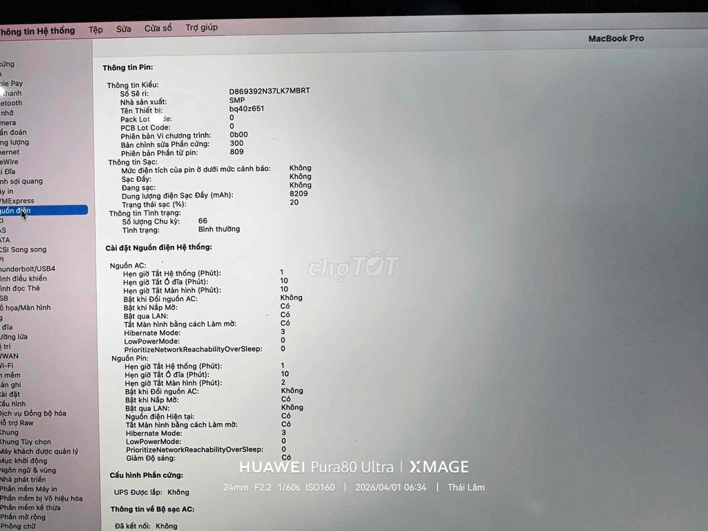 MacBook Pro Core i9, RAM 32GB, SSD 1TB, 16 inch. Mua bán Laptop tại Quận Hai Bà Trưng Hà Nội được đăng bởi Hoàng Thái Lâm  hình 1