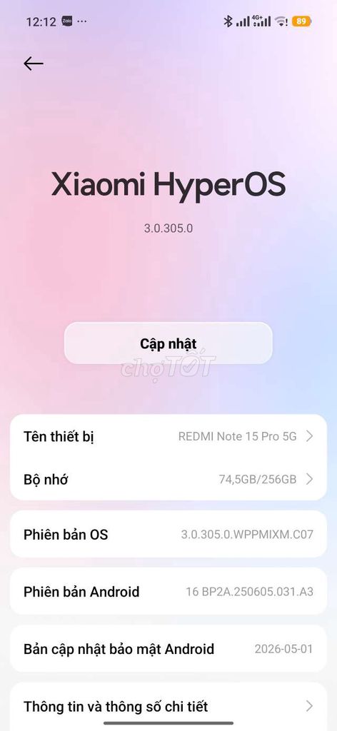 Xiaomi Redmi Note 15 Pro 5G 256GB Like New. Mua bán Điện thoại tại Thành phố Mỹ Tho Tiền Giang được đăng bởi An Nguyen hình 1