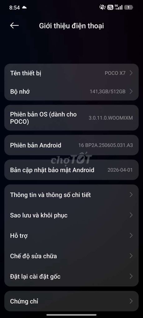 POCO X7 512GB Android. Mua bán Điện thoại tại Quận 6 Tp Hồ Chí Minh được đăng bởi Minh Nguyên hình 1