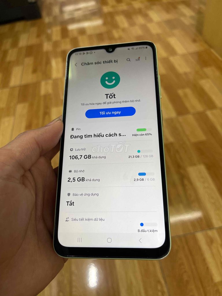 Bán samsung a05s 6/128g máy cũ rin bh 3 tháng