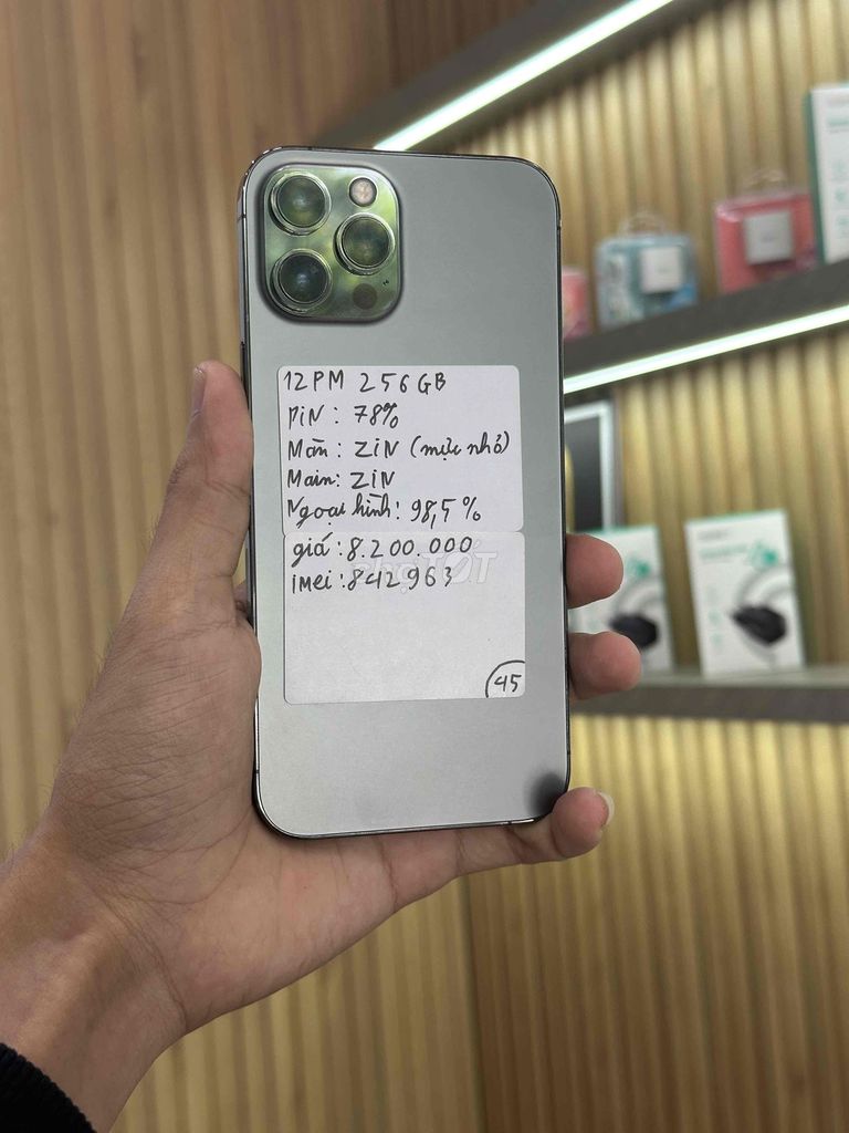 12 Pro Max 256GB Xám 99%/ BAO NỢ XẤU. Mua bán Điện thoại tại Quận 12 Tp Hồ Chí Minh được đăng bởi Sang Mobile hình 1