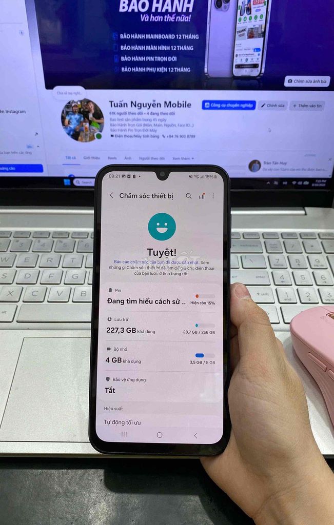Samsung Galaxy A15 8GB 256GB Xanh. Mua bán Điện thoại tại Quận 3 Tp Hồ Chí Minh được đăng bởi Tuấn Nguyễn hình 1