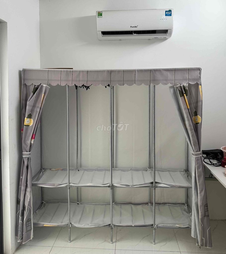 Tủ quần áo Khung thép Xám 170x175x45cm. Mua bán Tủ, kệ gia đình tại Quận Thanh Xuân Hà Nội được đăng bởi Ngọc Anh hình 1