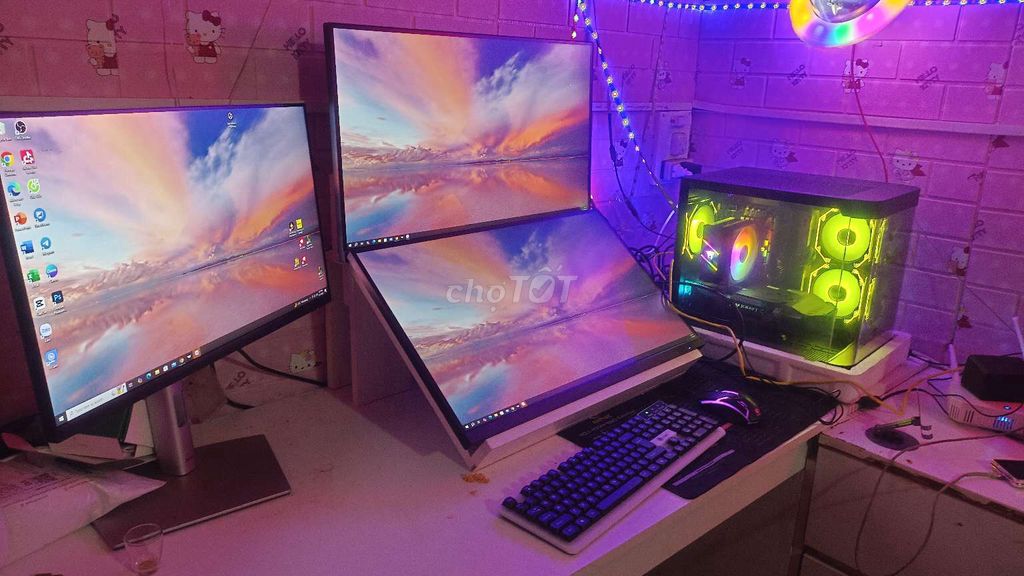 Cần bán bộ pc 3 màn dell 2k