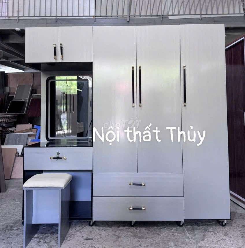 Tủ quần áo nhựa Đài Loan xám liền bàn trang điểm. Mua bán Tủ, kệ gia đình tại Quận 12 Tp Hồ Chí Minh được đăng bởi Phương thủy hình 1