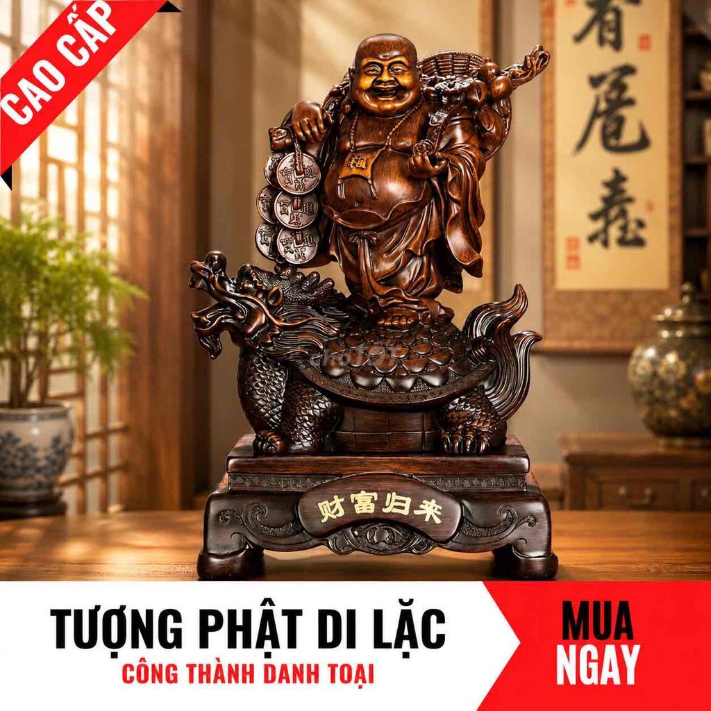 Tượng phật di lặc mạng lại may mắn và thành công. Mua bán Cây cảnh, đồ trang trí tại Quận Tân Bình Tp Hồ Chí Minh được đăng bởi Haven Store 247 hình 1