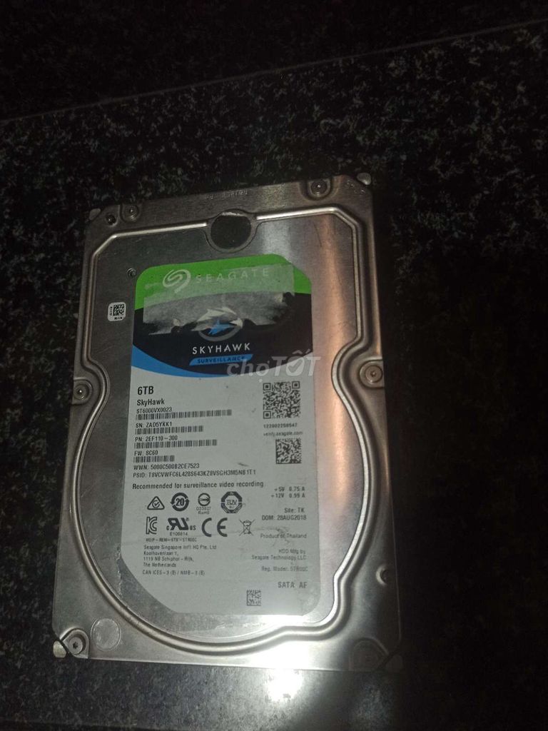 Ổ cứng HDD Seagate SkyHawk 6TB SATA. Mua bán Linh kiện (RAM, Card...) tại Quận Tân Phú Tp Hồ Chí Minh được đăng bởi Ngọc hình 1