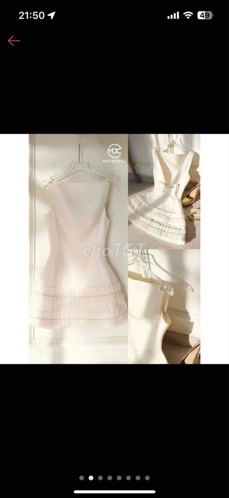 Váy tiệc Nữ Trắng Thoáng mát Nơ xinh. Mua bán Quần áo tại Quận 8 Tp Hồ Chí Minh được đăng bởi Trâm Trần Thị Bích hình 1