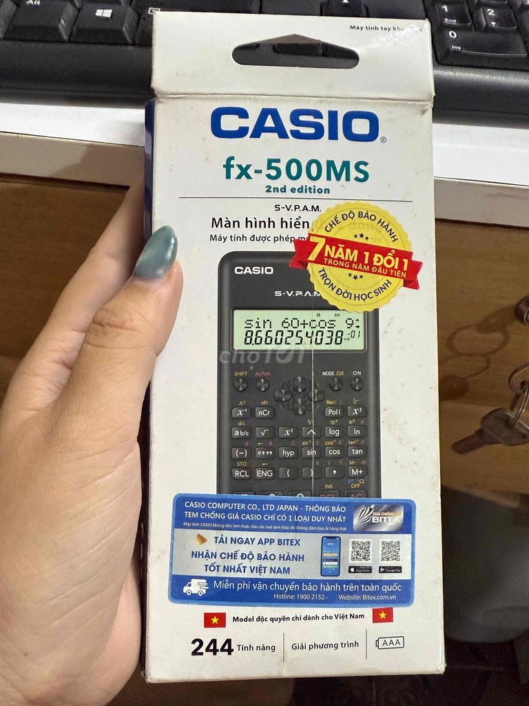 Máy tính khoa học Casio fx-500MS 2nd edition Đen M. Mua bán Đồ dùng văn phòng tại Quận Gò Vấp Tp Hồ Chí Minh được đăng bởi Nguyễn Lụa hình 1