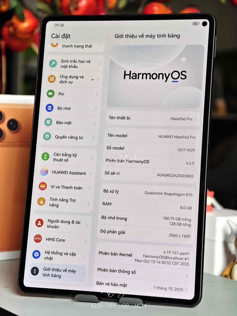 Huawei MatePad Pro 2022 11 inch 8GB/128GB Đen. Mua bán Máy tính bảng tại Thành phố Thủ Đức Tp Hồ Chí Minh được đăng bởi Nguyên hình 1