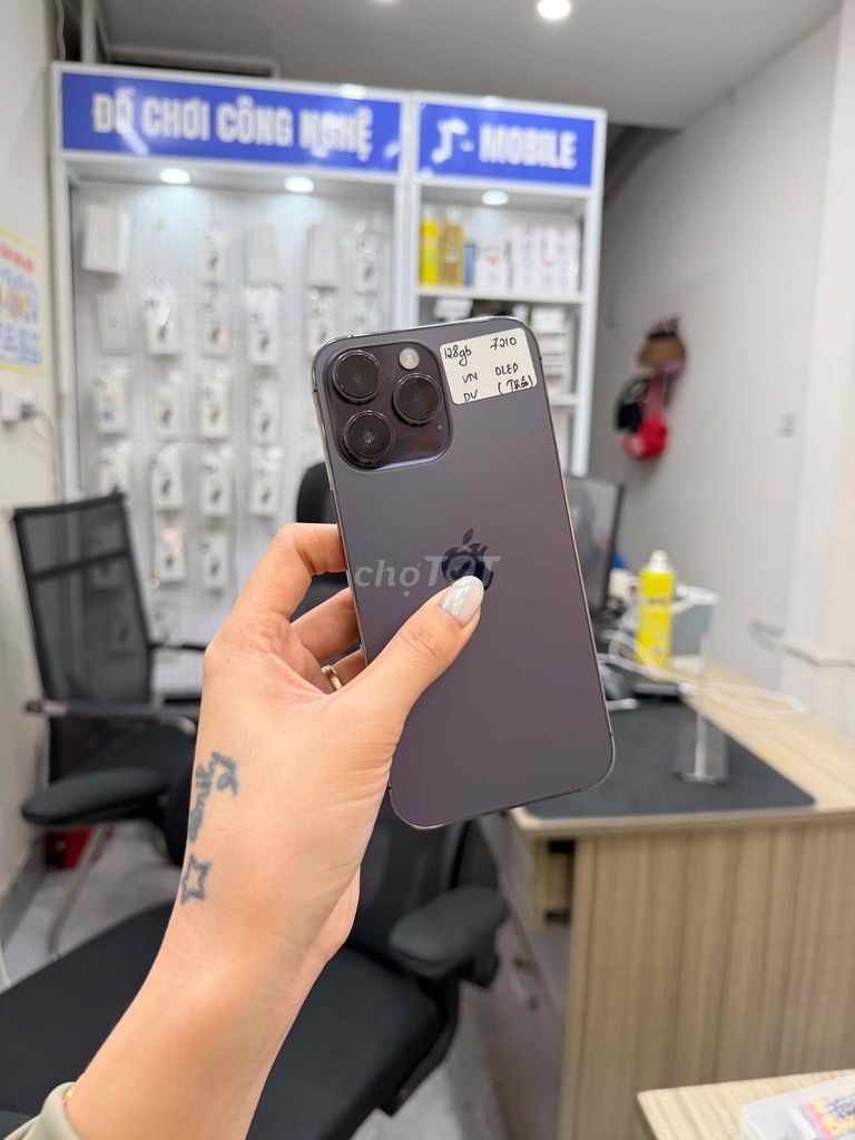 14 Pro Max 128GB Tím khay sim. Mua bán Điện thoại tại Quận Thanh Xuân Hà Nội được đăng bởi T Mobile  hình 1