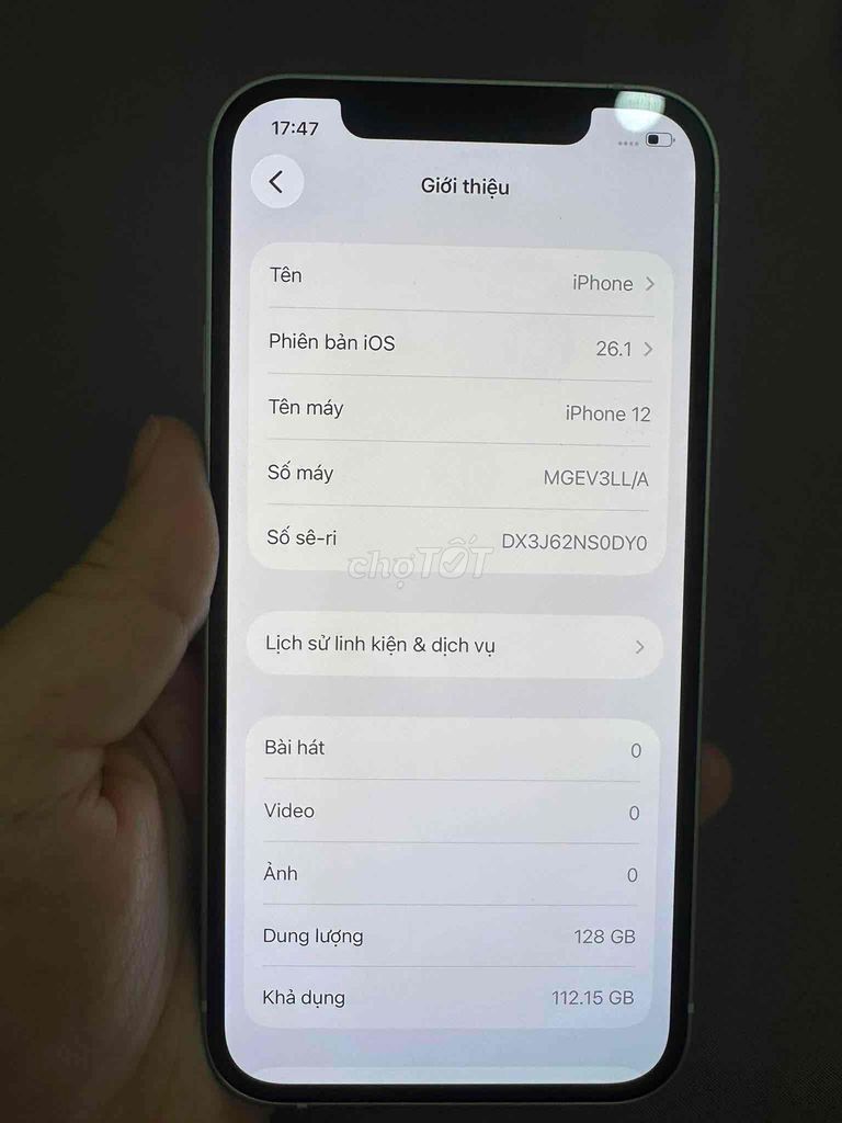 Apple iPhone 12 128GB Xanh lá Like New. Mua bán Điện thoại tại Quận Gò Vấp Tp Hồ Chí Minh được đăng bởi Nguyễn Anh Tuấn hình 1