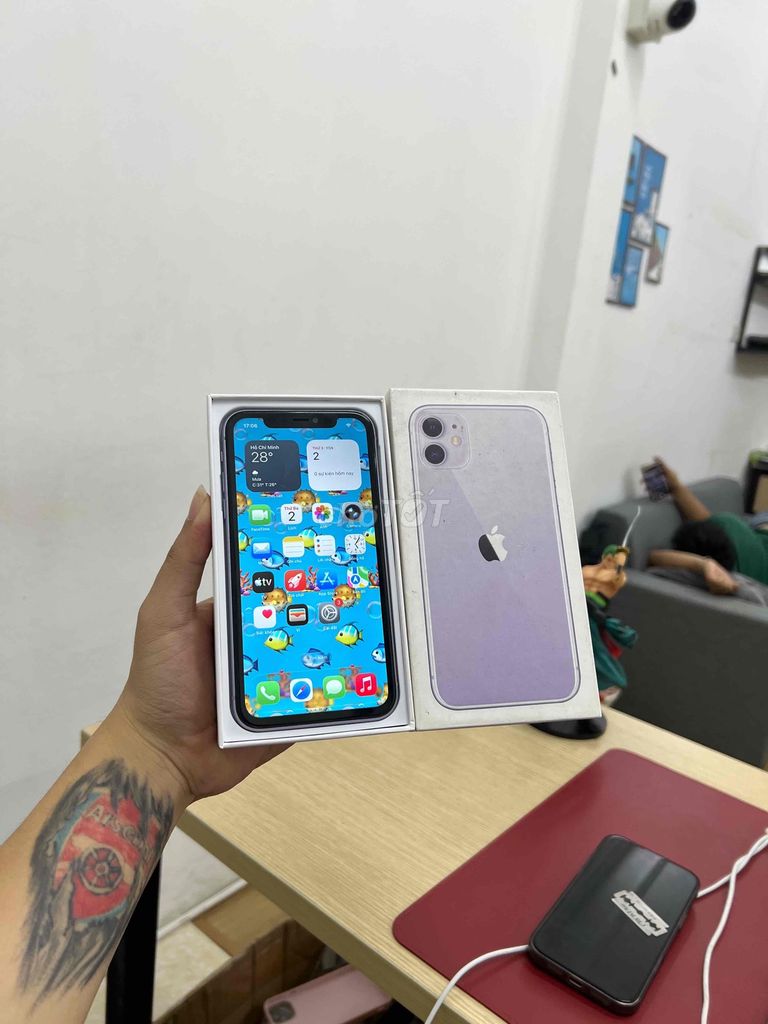 Apple iPhone 11 64GB Tím Full Chưac Năng. Mua bán Điện thoại tại Quận Cầu Giấy Hà Nội được đăng bởi Trung Kiên Trả Góp Bao Nợ Xấu hình 1