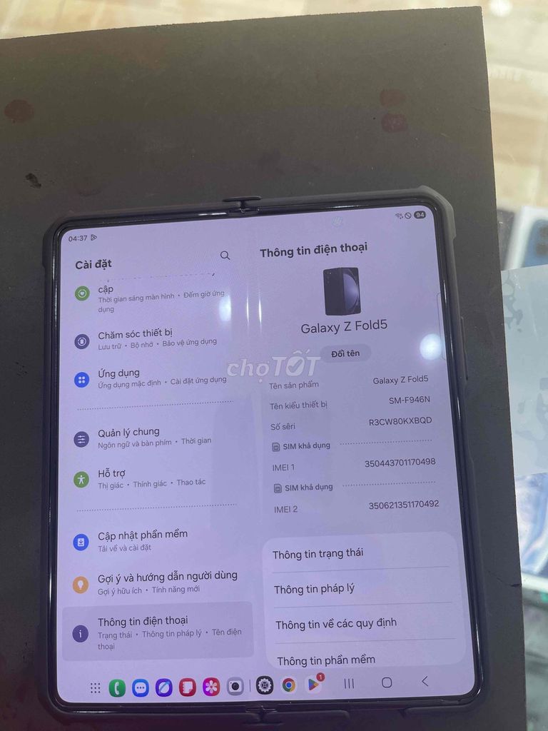 Samsung Galaxy Z Fold5 256GB Đen. Mua bán Điện thoại tại Huyện Thanh Trì Hà Nội được đăng bởi Long hình 1
