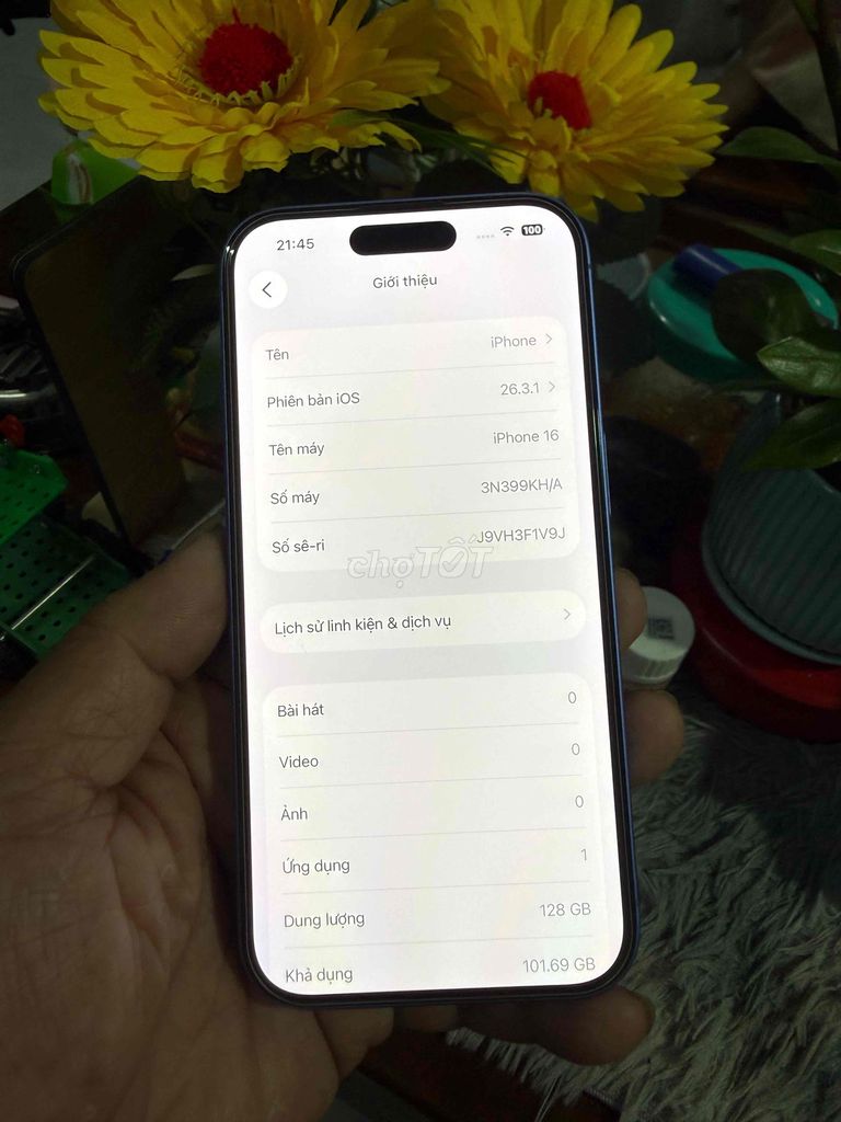 iPhone 16 128GB Xanh 99%. Mua bán Điện thoại tại Thành phố Biên Hòa Đồng Nai được đăng bởi thanh hình 1