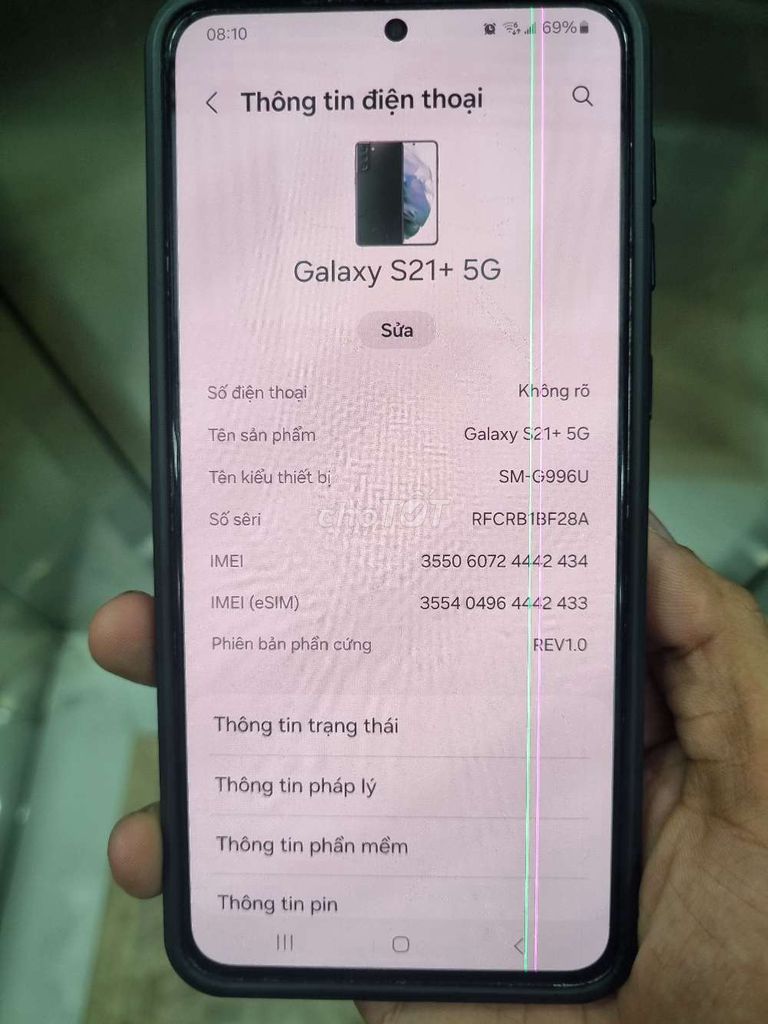 Samsung Galaxy S21 Plus 5G 128GB Đen. Mua bán Điện thoại tại Thành phố Thủ Đức Tp Hồ Chí Minh được đăng bởi Trương Vũ Phong hình 1
