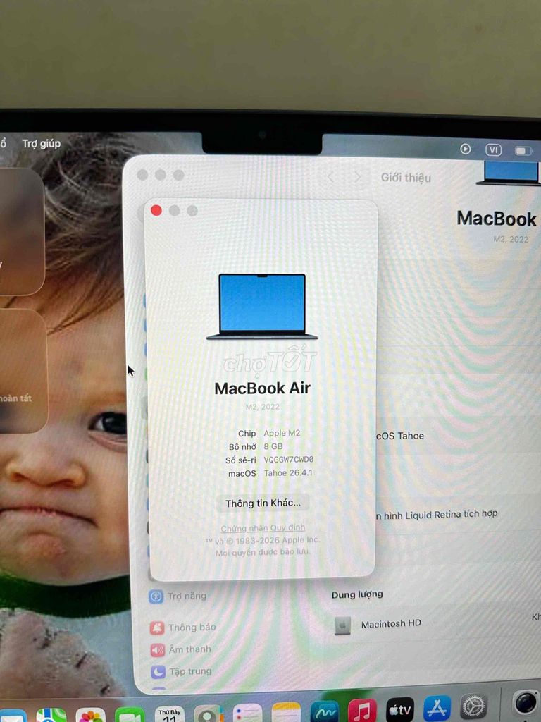 Apple MacBook Air M2 2022 8GB/256GB Like New. Mua bán Laptop tại Quận Đống Đa Hà Nội được đăng bởi Chí Hướng Group  hình 1