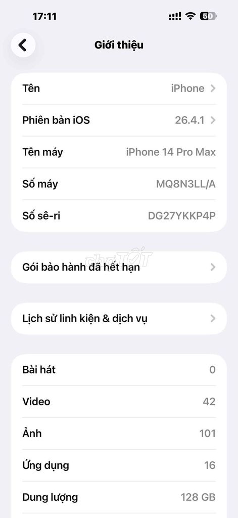 Apple iPhone 14 Pro Max 128GB Đen. Mua bán Điện thoại tại Huyện Thăng Bình Quảng Nam được đăng bởi Nguyễn Đông hình 1