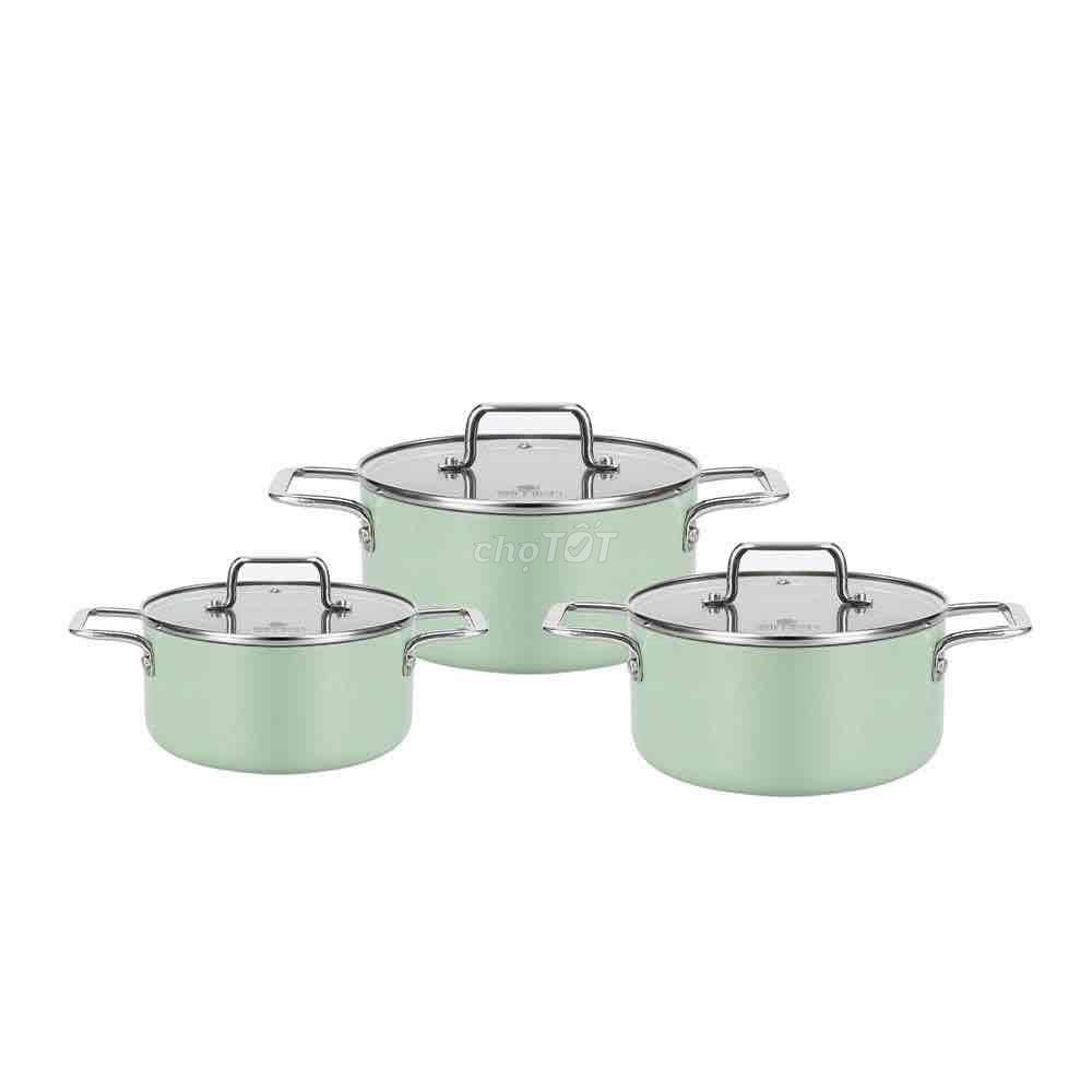 🥚 🥚 🥚  Bộ nồi chống dính Ceramic Elmich EL5241SK01. Mua bán Dụng cụ nhà bếp tại Thành phố Buôn Ma Thuột Đắk Lắk được đăng bởi Hùng Hoàng Đình hình 1