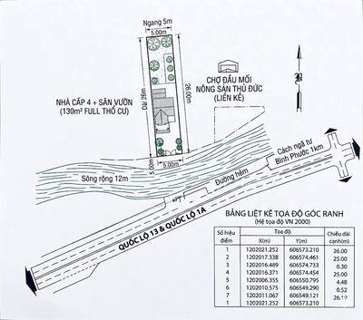 Chính chủ gửi bán căn nhà đường thông Quốc lộ 1A với QL 13, kề chợ ĐM