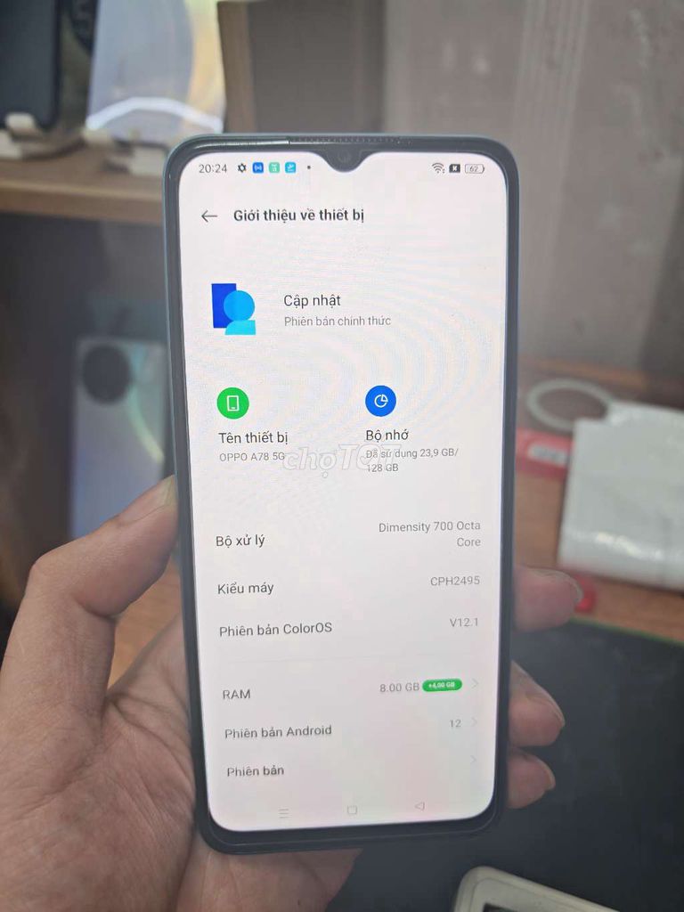 Oppo A78 5G , 8/128G mới 99%, BH 3 tháng. Mua bán Điện thoại tại Quận Thanh Xuân Hà Nội được đăng bởi cửa hàng điện thoại giá rẻ hình 1