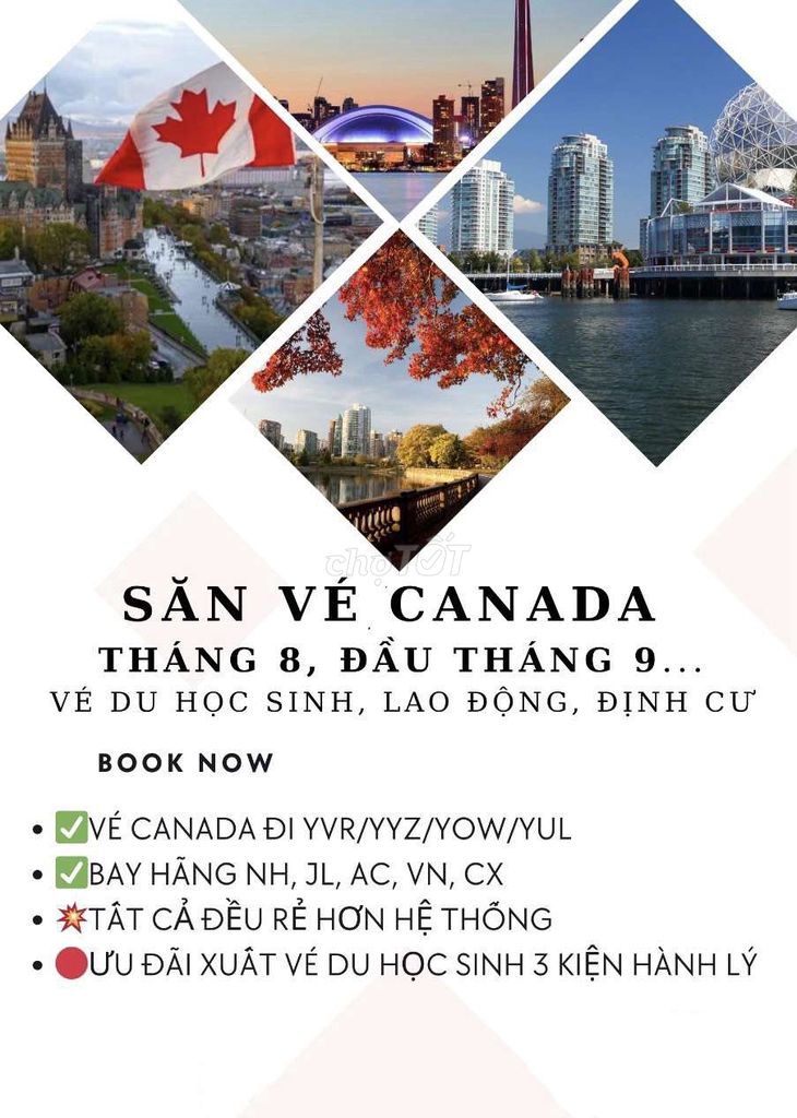 Săn vé Canada - đất nước lá phong