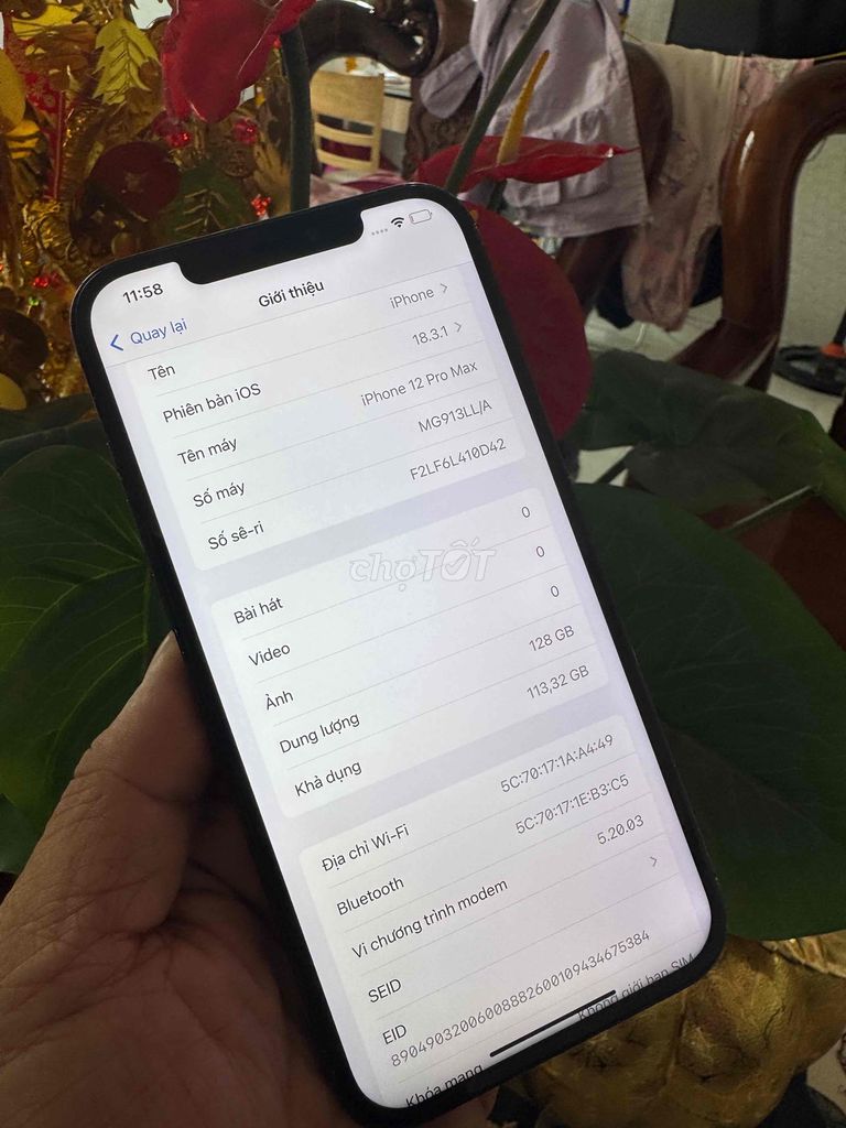 iPhone 12 prm 128G xanh qte mỹ