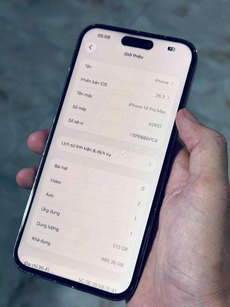 Apple iPhone 14 Pro Max 512GB Tím. Mua bán Điện thoại tại Huyện Tri Tôn An Giang được đăng bởi My Store  hình 1