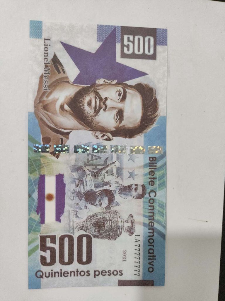 tờ lưu niệm World Cup 2022 Messi. Mua bán Đồ sưu tầm, đồ cổ tại Huyện Bình Đại Bến Tre được đăng bởi Long hình 1