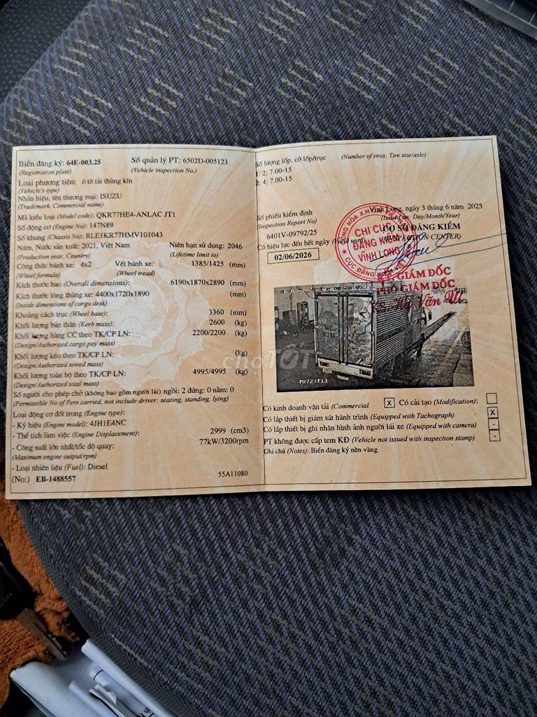 2021 - 230000 km. Mua bán Ô tô tại Thành phố Vĩnh Long Vĩnh Long được đăng bởi Nguyên van phuong hình 5