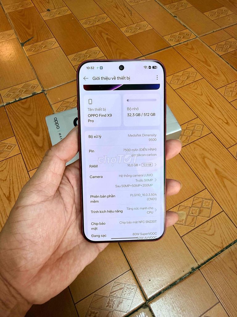 Oppo Find X9 Pro (16gb/512gb) Đỏ Bản Nội Địa. Mua bán Điện thoại tại Quận 6 Tp Hồ Chí Minh được đăng bởi Laptop Phương Nghi hình 1