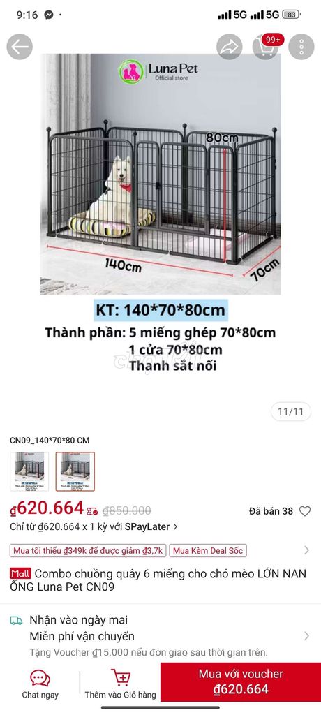 Thanh lý chuồng chó. Mua bán Phụ kiện, Thức ăn, Dịch vụ tại Quận Gò Vấp Tp Hồ Chí Minh được đăng bởi quân hình 3