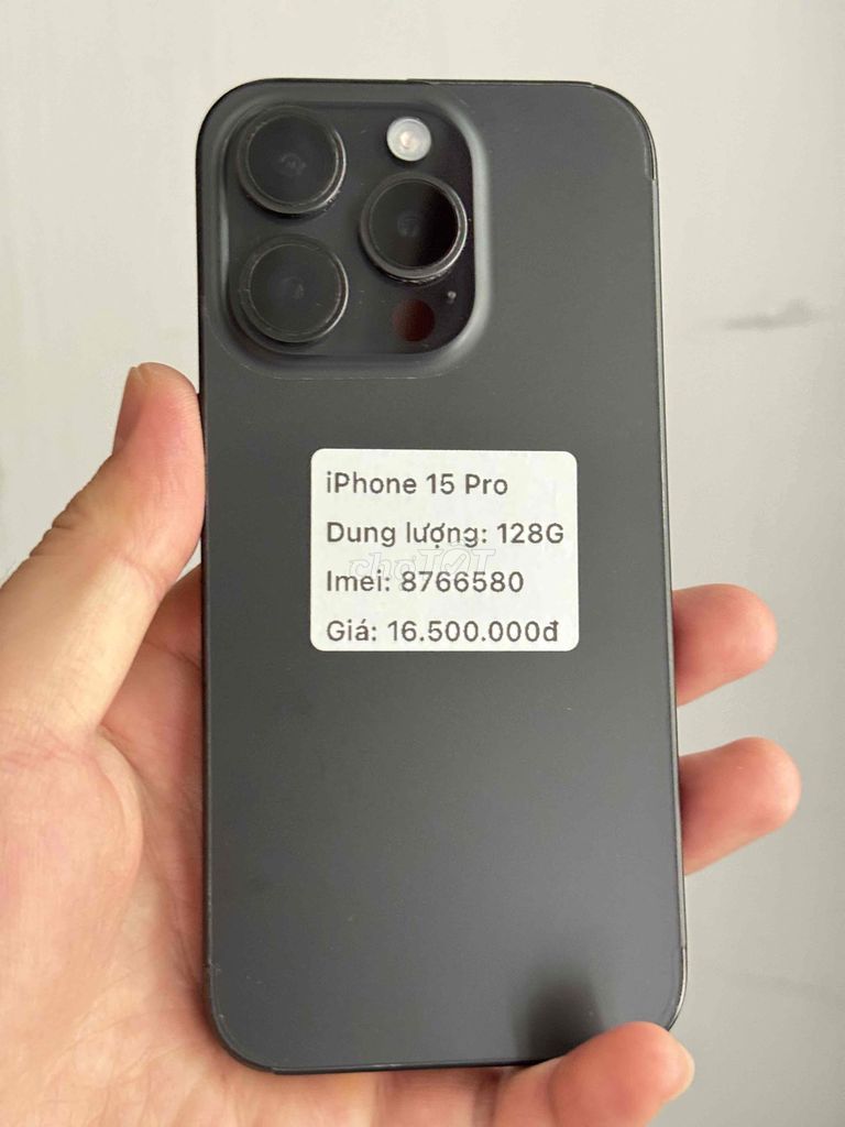 iPhone 15 Pro 128GB Đen máy đẹp keng chuẩn zin. Mua bán Điện thoại tại Thành phố Buôn Ma Thuột Đắk Lắk được đăng bởi Nguyễn Hoàng hình 1