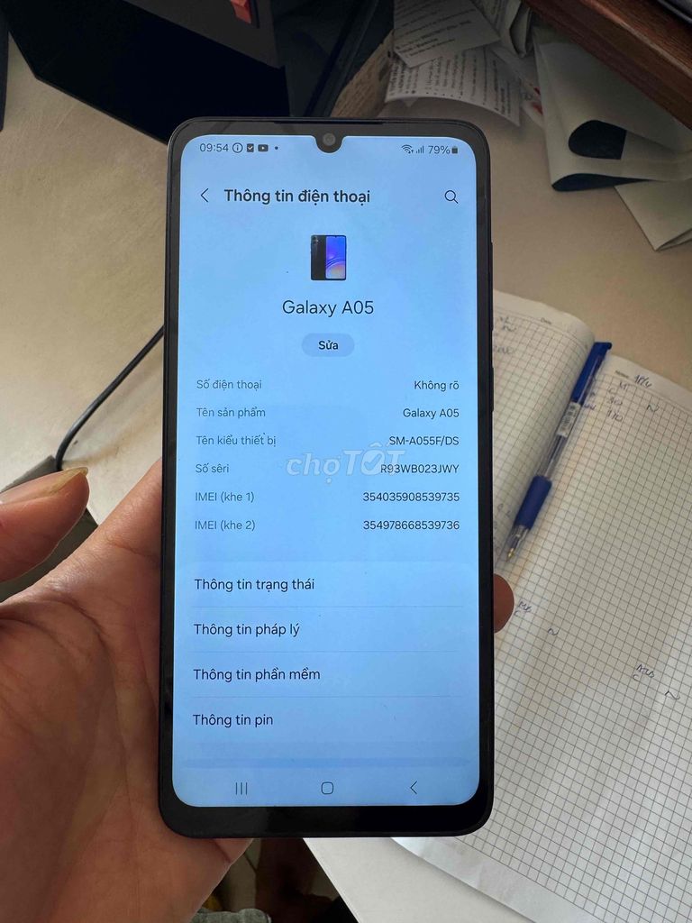 Samsung Galaxy A05 128GB Đen. Mua bán Điện thoại tại Huyện Hóc Môn Tp Hồ Chí Minh được đăng bởi CẦM ĐỒ F68 hình 1
