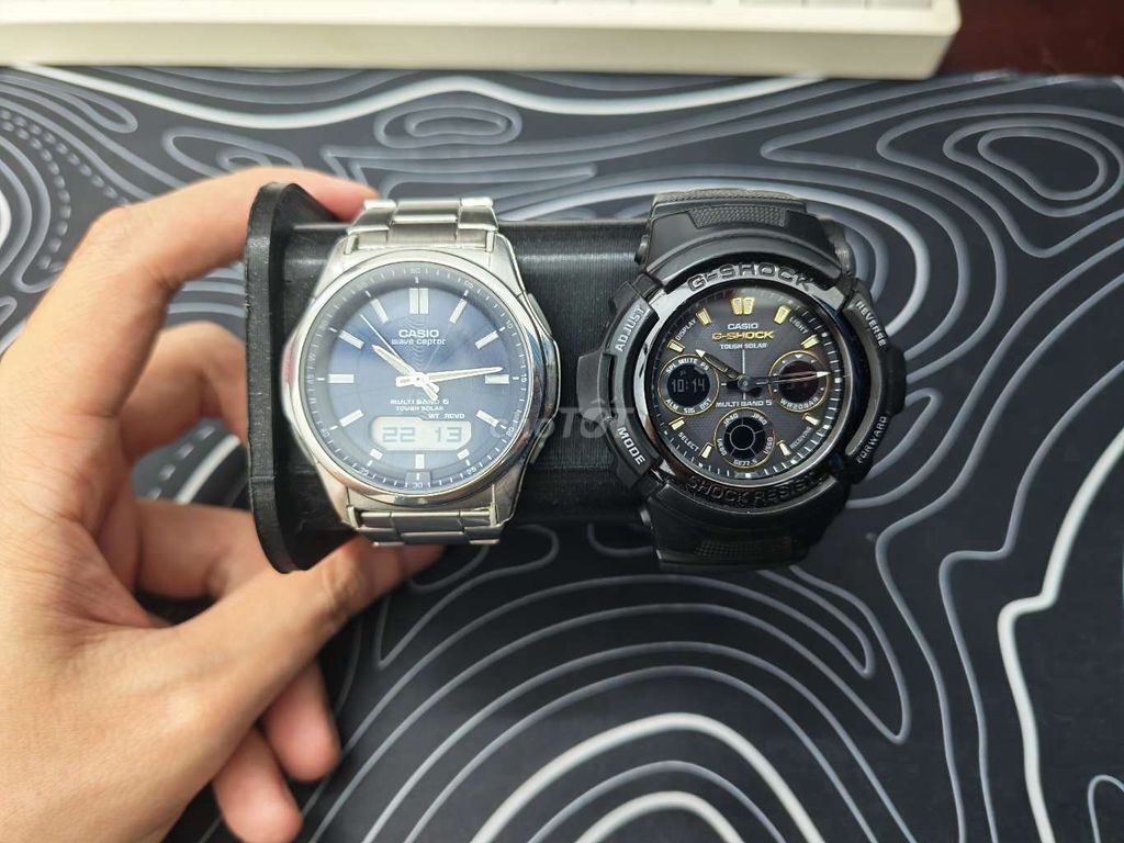 Thanh lý cặp Casio Gshock và Wave ceptor solar. Mua bán Đồng hồ tại Quận 6 Tp Hồ Chí Minh được đăng bởi Tấn Huy La hình 1