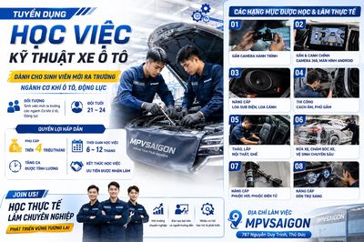 Học việc xe ô tô cơ lương thưởng thăng tiến