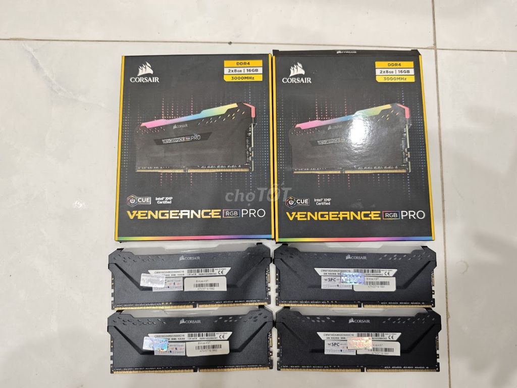 2 kit RAM Corsair Vengeance RGB Pro 16GB DDR4. Mua bán Linh kiện (RAM, Card...) tại Thành phố Bến Tre Bến Tre được đăng bởi Phan Hoài Nam hình 1