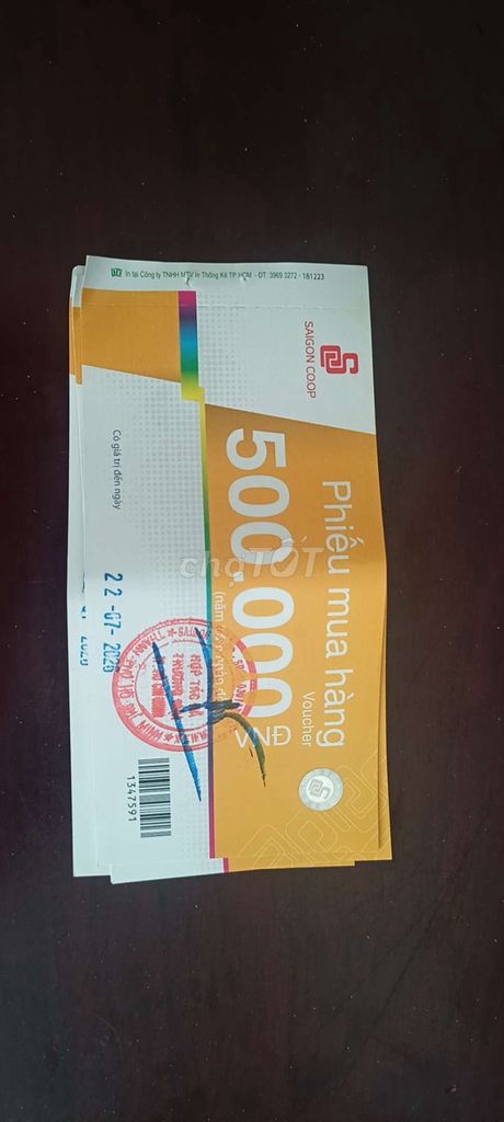 Phiếu mua hàng Coopmart 500.000 VNĐ. Mua bán Đồ ăn, thực phẩm và các loại khác tại Thành phố Sóc Trăng Sóc Trăng được đăng bởi Chánh hình 1