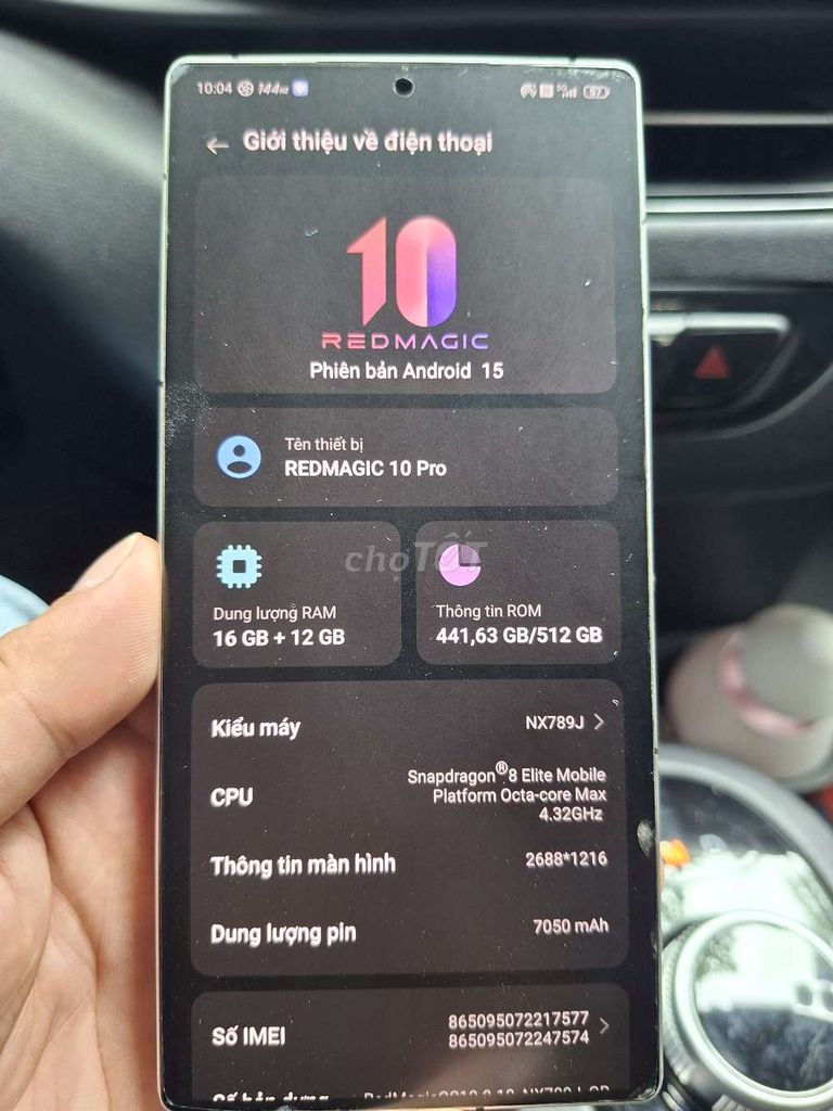 REDMAGIC 10 Pro 512GB Trắng. Mua bán Điện thoại tại Thị xã Phú Mỹ Bà Rịa - Vũng Tàu được đăng bởi bụi đời hình 1