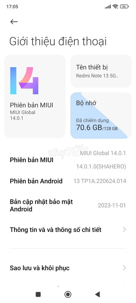 Xiaomi Redmi Note 13 5G 8GB/128GB. Mua bán Điện thoại tại Quận Liên Chiểu Đà Nẵng được đăng bởi nguyễn phương thành hình 1