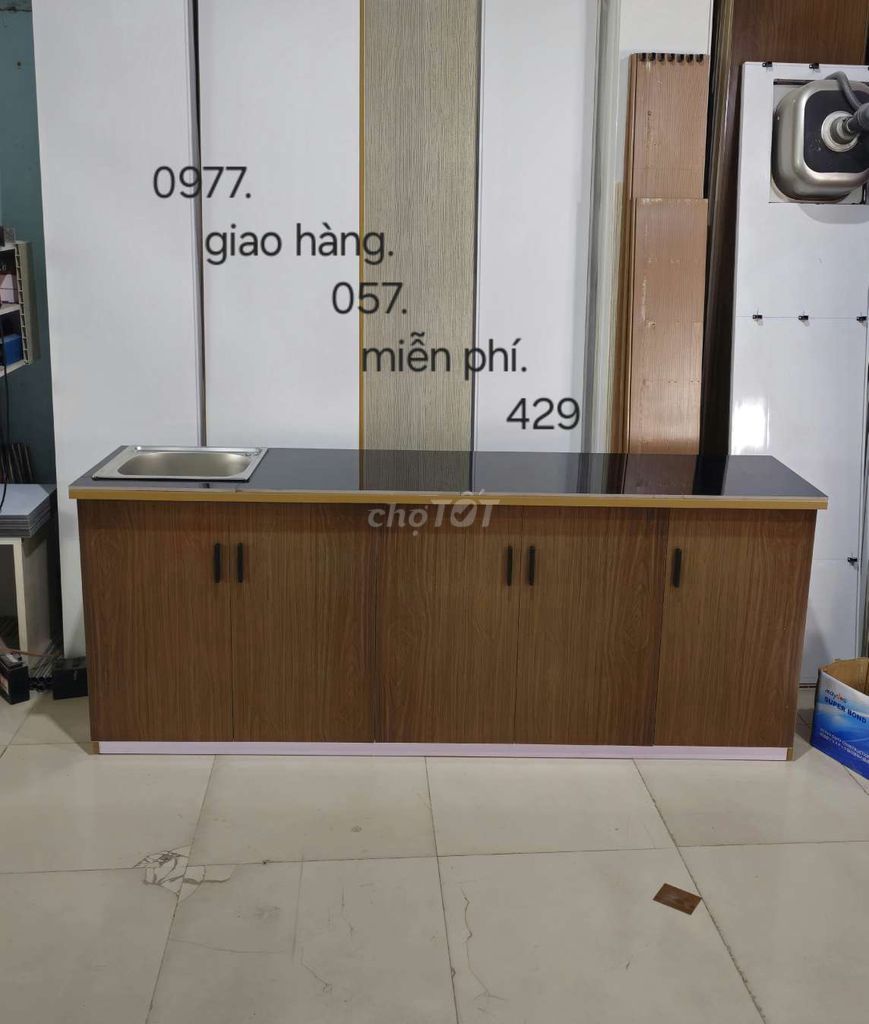 Tủ bếp ngang 2m02cm Nhựa ABS Vân gỗ. Mua bán Tủ, kệ gia đình tại Thành phố Thủ Đức Tp Hồ Chí Minh được đăng bởi lê xuân hình 1