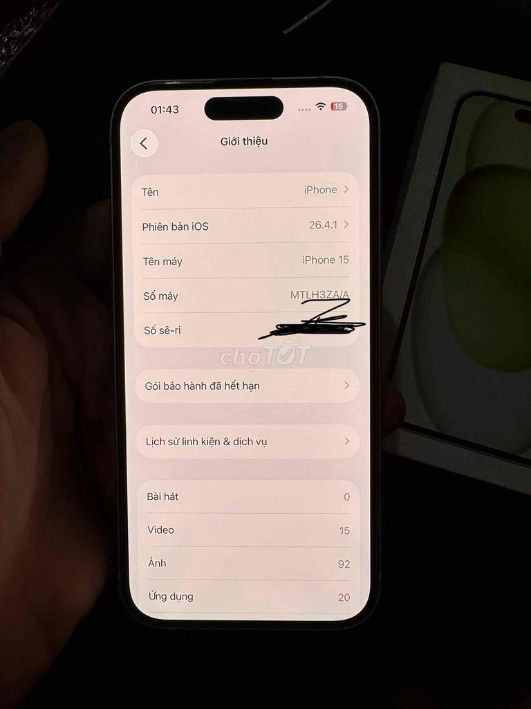 iphone 15 ZA/A QT nguyen zin đep 99. pin 100 fulbx. Mua bán Điện thoại tại Huyện Cao Lãnh Đồng Tháp được đăng bởi minh dt zin 66 hình 1