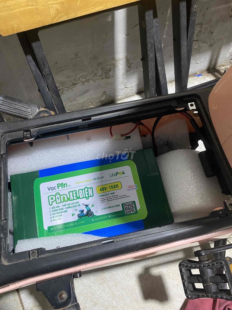 Pin Xe Đạp Điện Thay thế 4 bình ắc quy. Mua bán Phụ tùng xe tại Huyện Châu Đức Bà Rịa - Vũng Tàu được đăng bởi Vạc Pin Xe Điện hình 4
