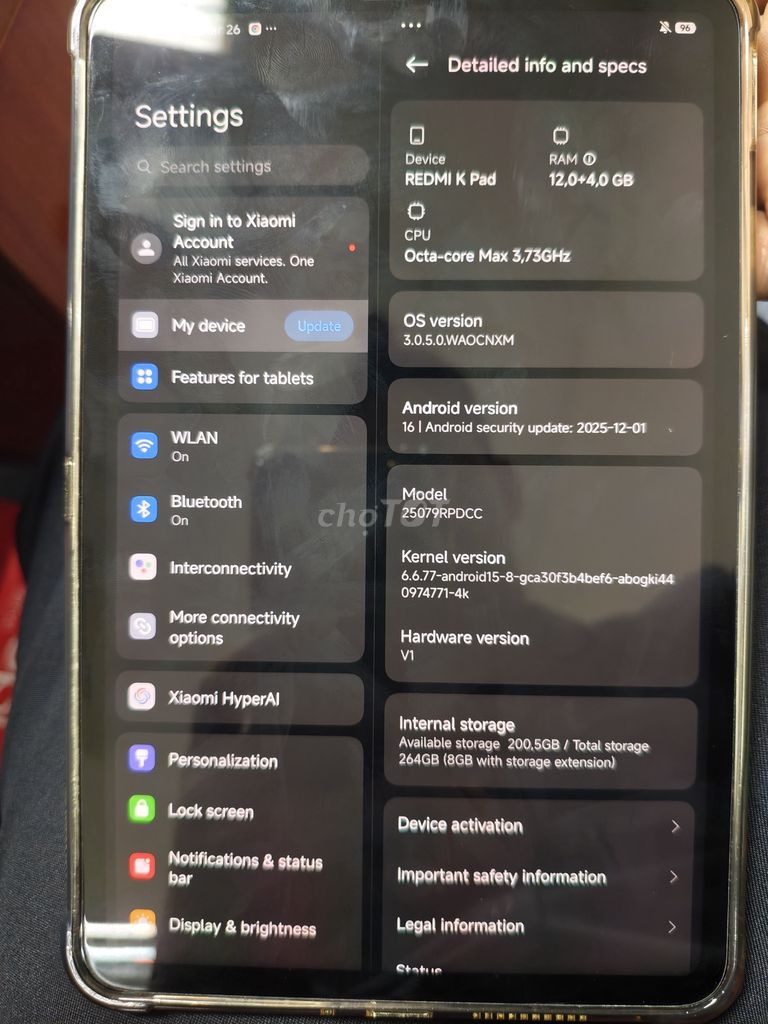 Xiaomi Redmi K Pad 12GB/256GB Xanh. Mua bán Máy tính bảng tại Quận Hà Đông Hà Nội được đăng bởi Tèo hình 1